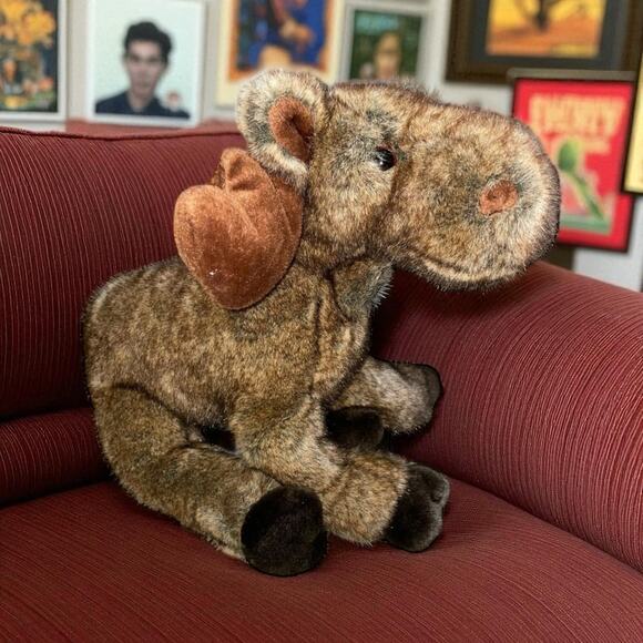 Douglas Moose Plush Stuffed Animal Wildlife 14" Nursery Decor Baby Shower Gift - Picture 1 of 10